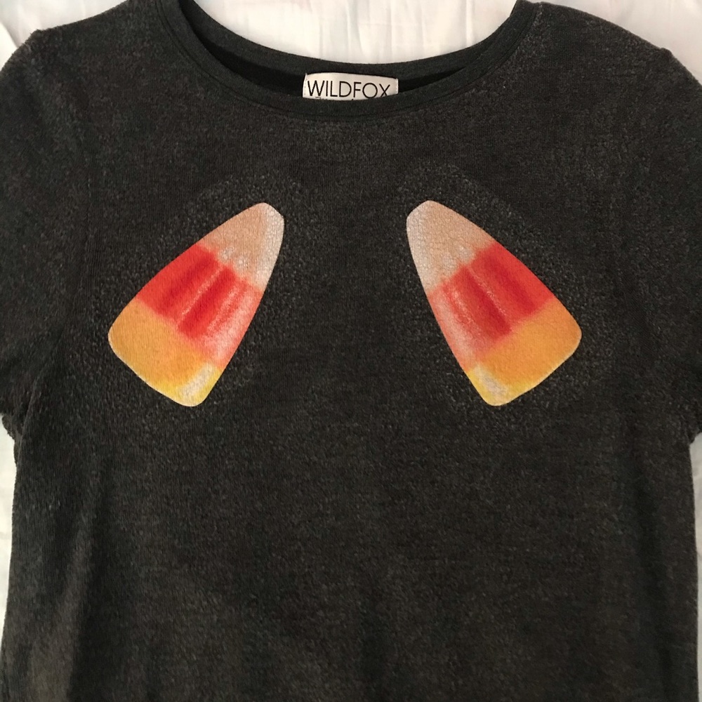 Shortened sleeve Wildfox candy corn jumper - Picture 1 of 10